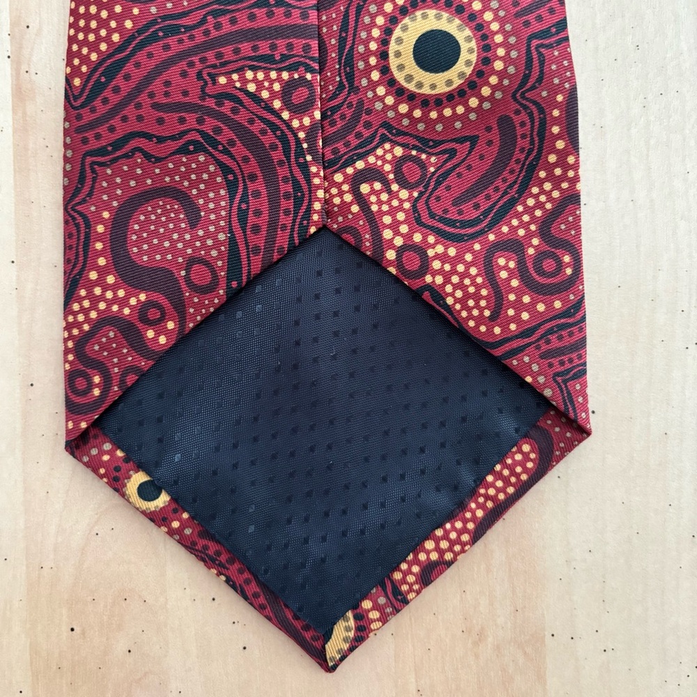 Scorched Earth Australian Designed Necktie.  Unique/Original By Artist Pam Hall - Picture 4 of 8